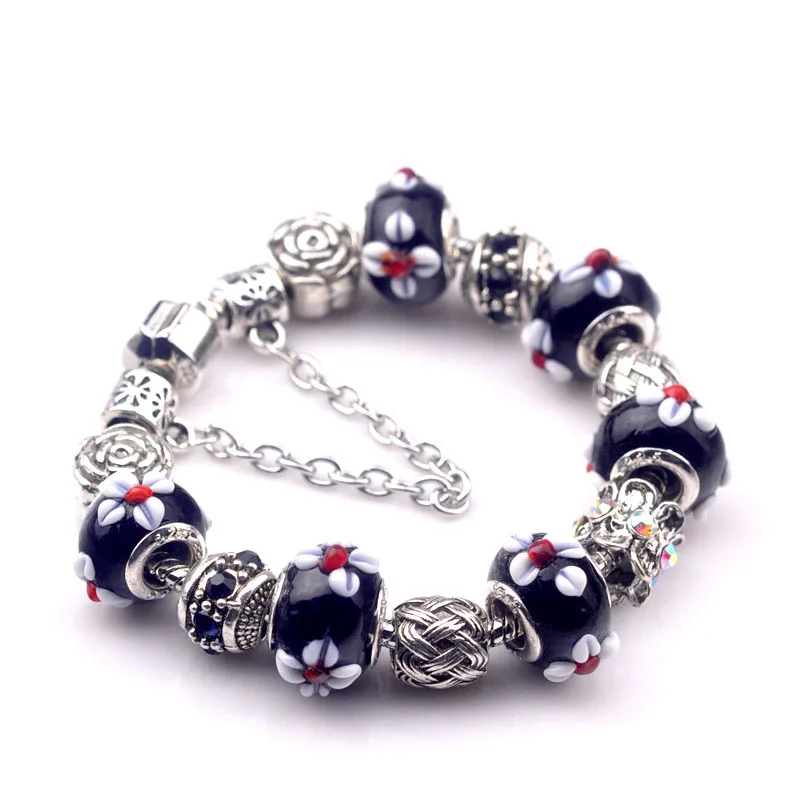 Женский браслет pandora из серебристого кристалла в стиле сделай сам рождественский