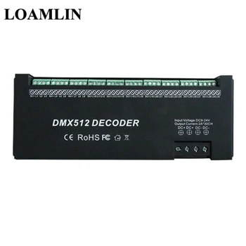

DMX512 Decoder Led Strip DMX Controller 30 Channel*2A Input DC12-24V