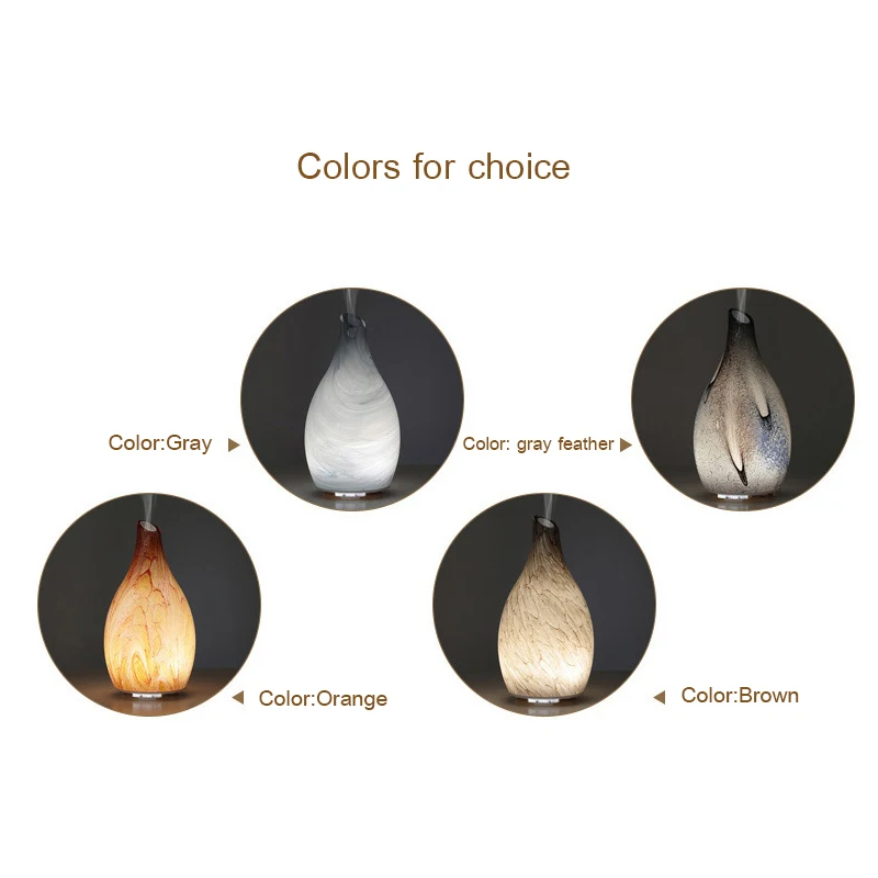  Aroma Art Marble Glass Ultrasonic Diffuser Air Humidifier Purifying Bedroom Office Household Aromat - 32849026315