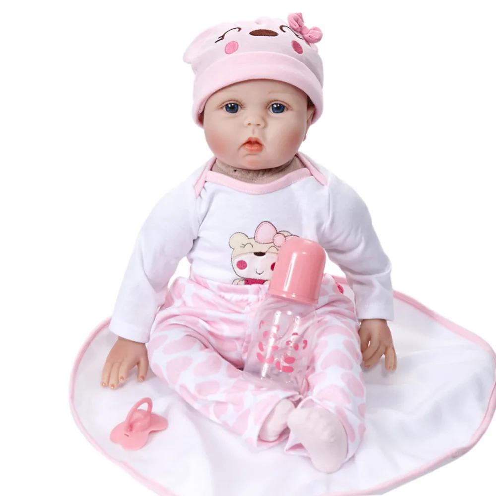 

Cute Lifelike Realistic Reborn baby Doll Soft Silicone baby Dolls Toy for Boys Girls Birthday Christmas Gift Accompanying Toy