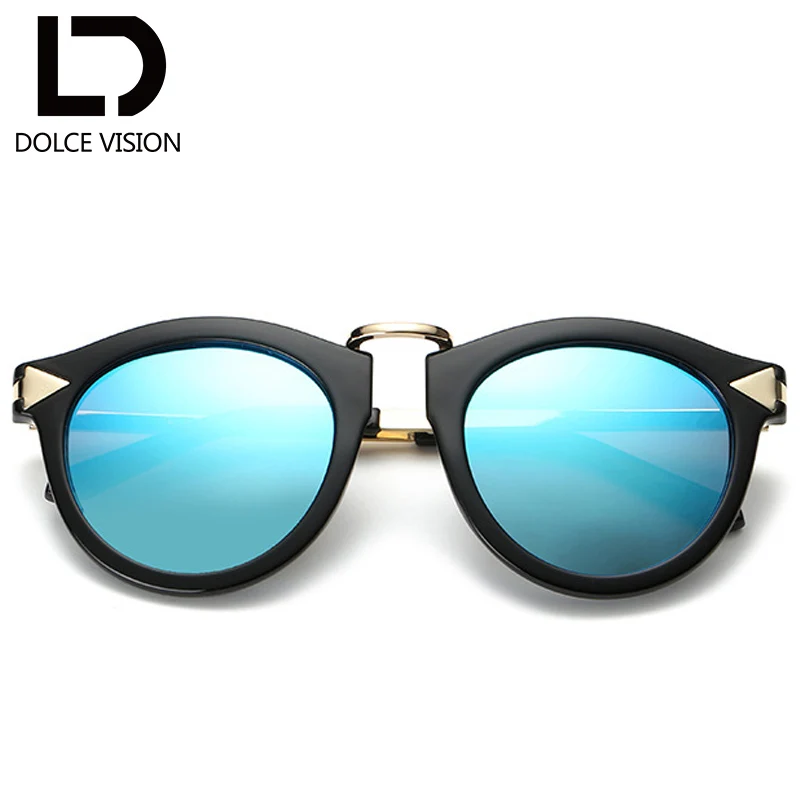 Dolce vision Роскошные Стекло es брендовые дизайнерские Круглые Солнцезащитные Стекло es Для женщин Стекло новые модные солнцезащитные очки для женщин Солнцезащитные очки женские UV400