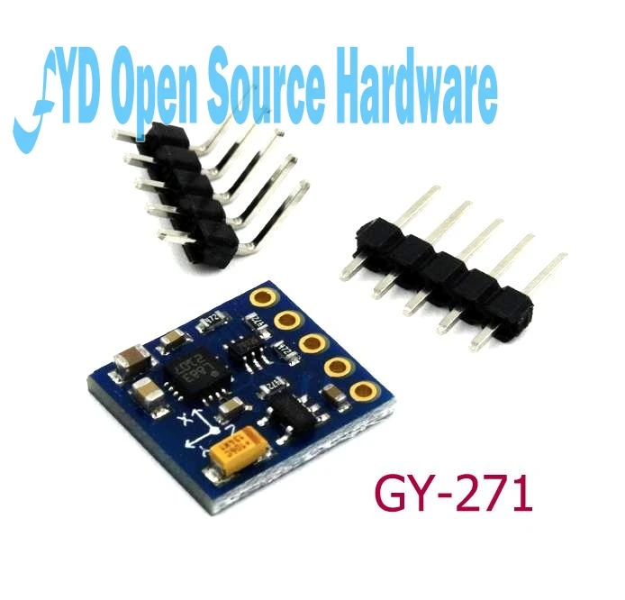 

WYHP GY-271 HMC5883L 3-Axis Compass Magnetometer Sensor Module 3V-5V