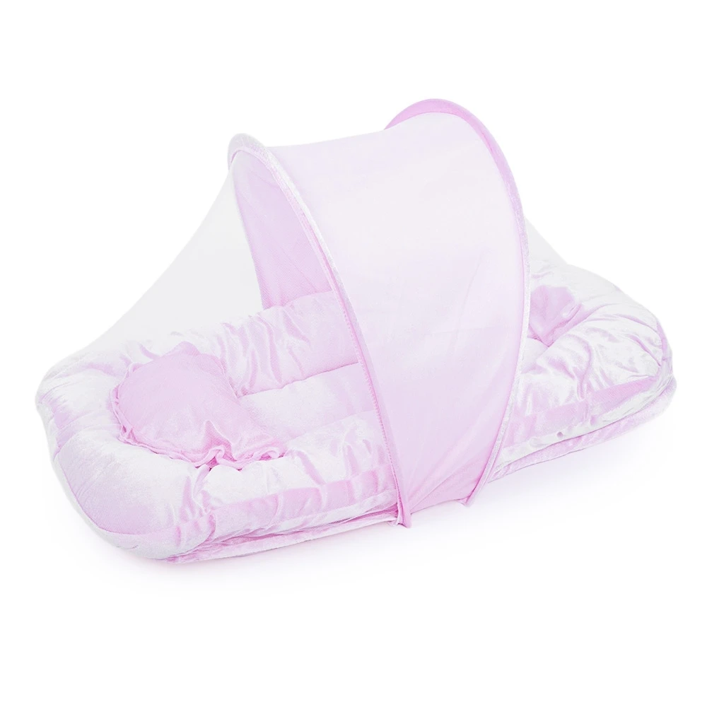 

New Brand Mosquito Net for Baby Cribs Breathable Durable Babies Folding Thickening Mosquito Net with Pillow Bedding Accessory
