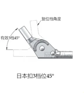 Диаметр трубы 6 шт./лот: 16 мм (3 gear 45 degree) складной слайкер петля для дивана