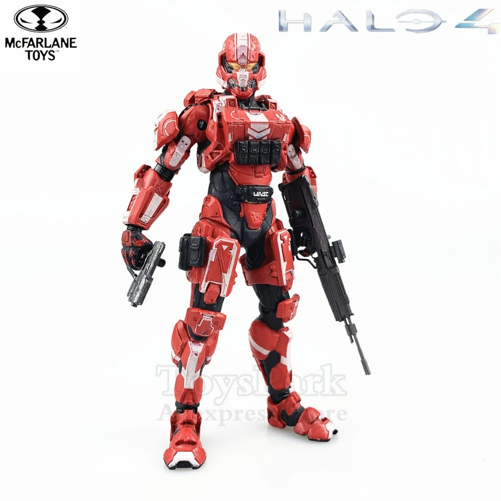 

Halo 4 Series 3 Spartan Soldier Red 5" Action Figure Original Mcfarlane Figuras Toys Doll Walgreens Exclusive Collectible Loose