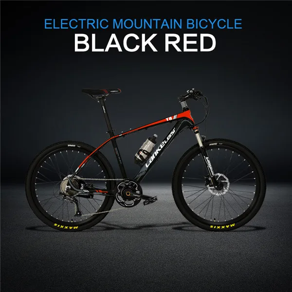 26 дюймов Электрический Ebike Power Assist велосипед MTB датчик крутящего момента 6-Шестерни Booster 9 скоростей масло весенний вилка электрическая горная pas велосипед - Цвет: Black red