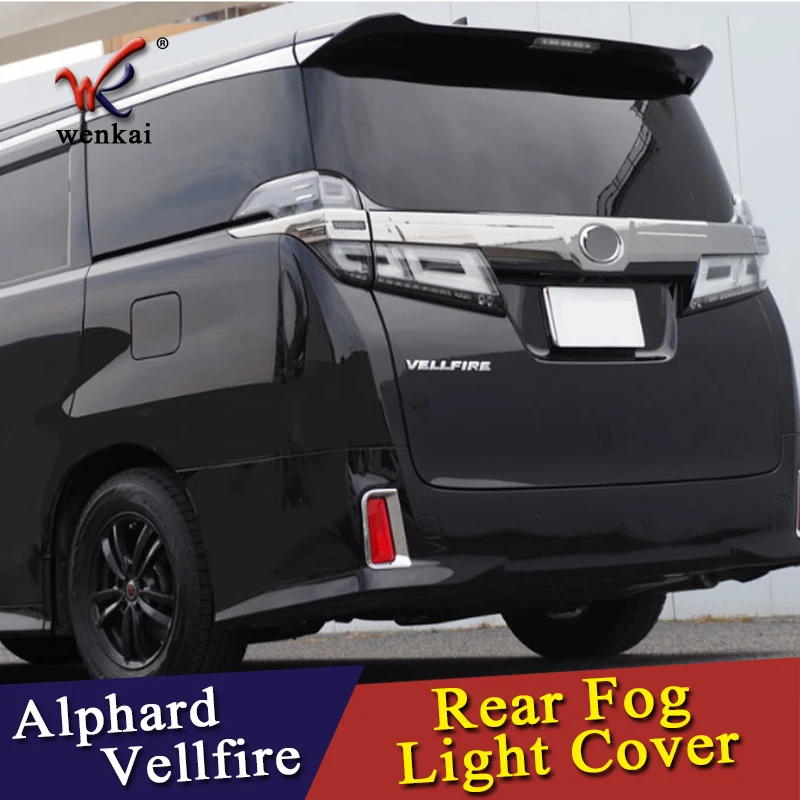 ABS Chrome Exterior Rear Tail Light Fog Lamp Decorative Trims Protector 2Pcs For Toyota Alphard AH30 Vellfire