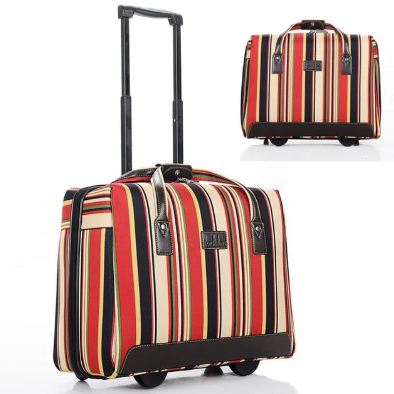 18&quotLuggage Bag Oxford cloth password box Travel boarding package Striped suitcase Waterproof and wear resistant Trolley Bale | Багаж и