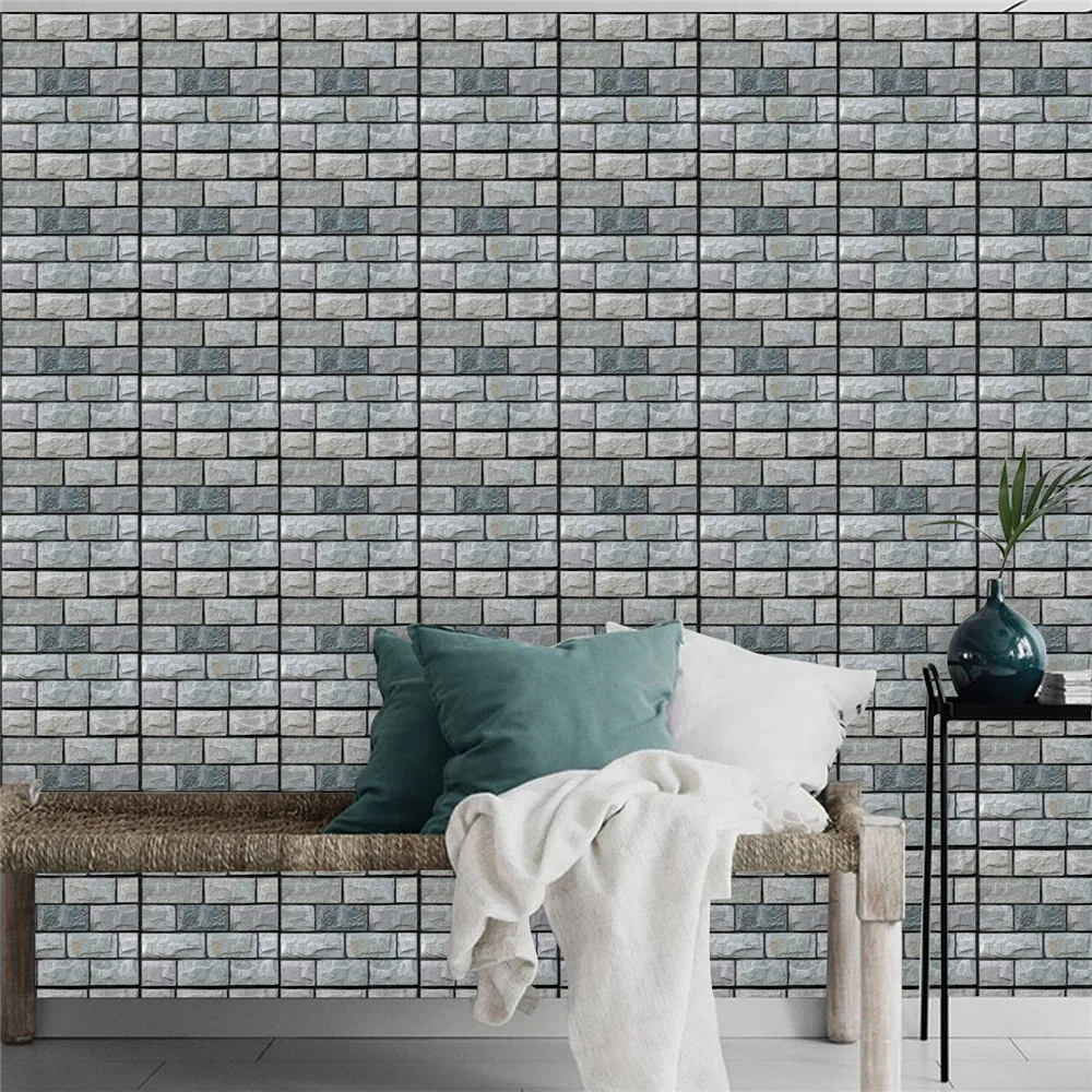 

Self Adhesive PE Foam 3D Wallpaper Home Decor Brick Pattern Waterproof Wall Paper Bedroom Living Room papel de parede 3d O28