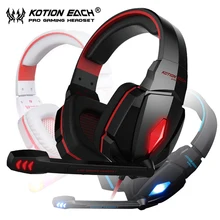 Promo offer Gamer Headset 7.1 Surround USB Gaming 3.5mm Earphone Over-ear Game Headphone with Mic and LED KOTION EACH G4000 for PCs