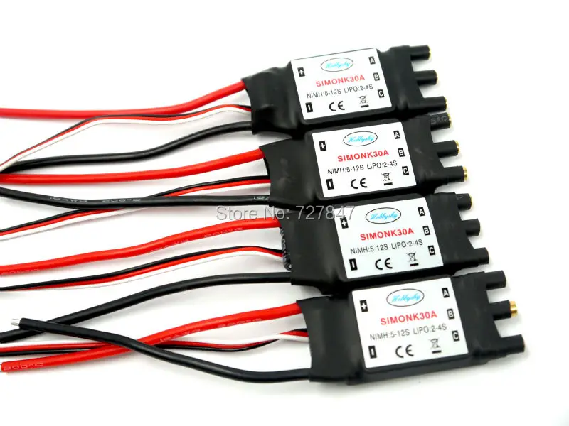 4X 2212 920KV CW CCW Brushless Motor + 4 X 30A Simonk ESC With 3.5mm Connector For DJI Phantom F330 F450 F550 Multicopter