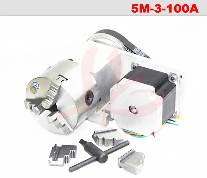 

Russia no tax Rotary axis 5M-3-100A 100mm 3 jaw chuck cnc parts for mini cnc router