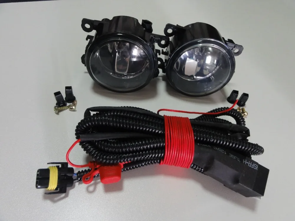

1Set New Front Driving Fog Lights With Wiring Harness For Peugeot 207 307 408 Citroen C4 C5