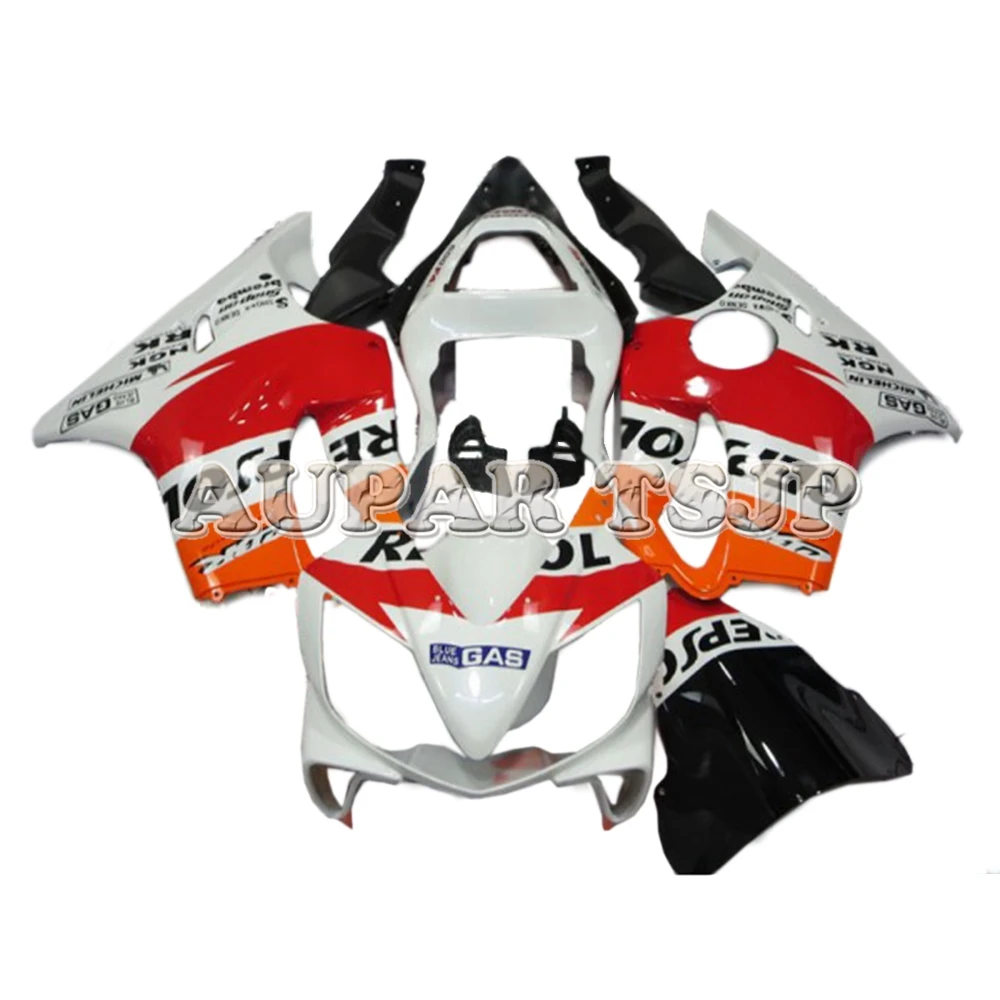 

white Orange Repsol Cowlings for Honda CBR600F4i 2001 2002 2003 01 02 03 Bodywork ABS Plastic Injection Motorbike F4i 01 02 03