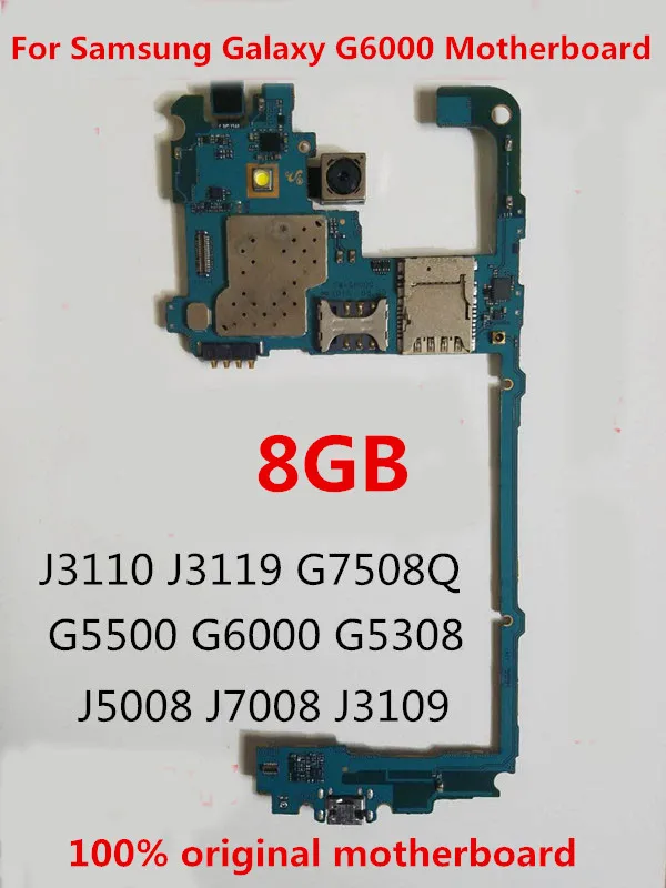 Full Working 100%Original Unlocked For Samsung Galaxy G6000 8GB Motherboard Logic Mother Circuit Board Plate | Мобильные телефоны и