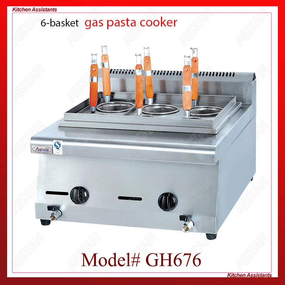 

GH676 6-basket gas counter top pasta cooker for commerical use