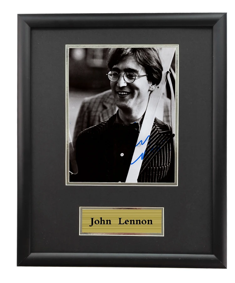 

Memorabilia John Lennon come with SA COA autographed signed Photo Framed