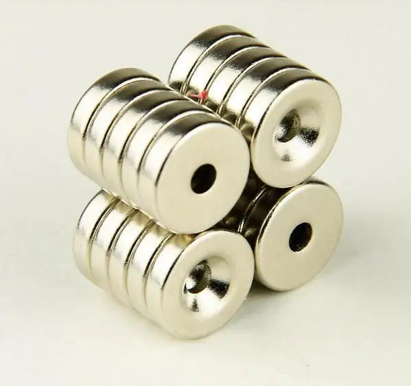 12*3 wholesale 50pcs super strong round neodymium countersunk ring magnets 12mm x 3mm hole: rare earth n50 free shipping |