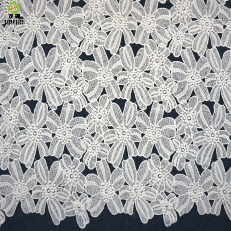 Shuanshuo большой лист молочного шелка кружева, Водорастворимая кружевная ткань, полиэстер DIY кружева 125*50 см