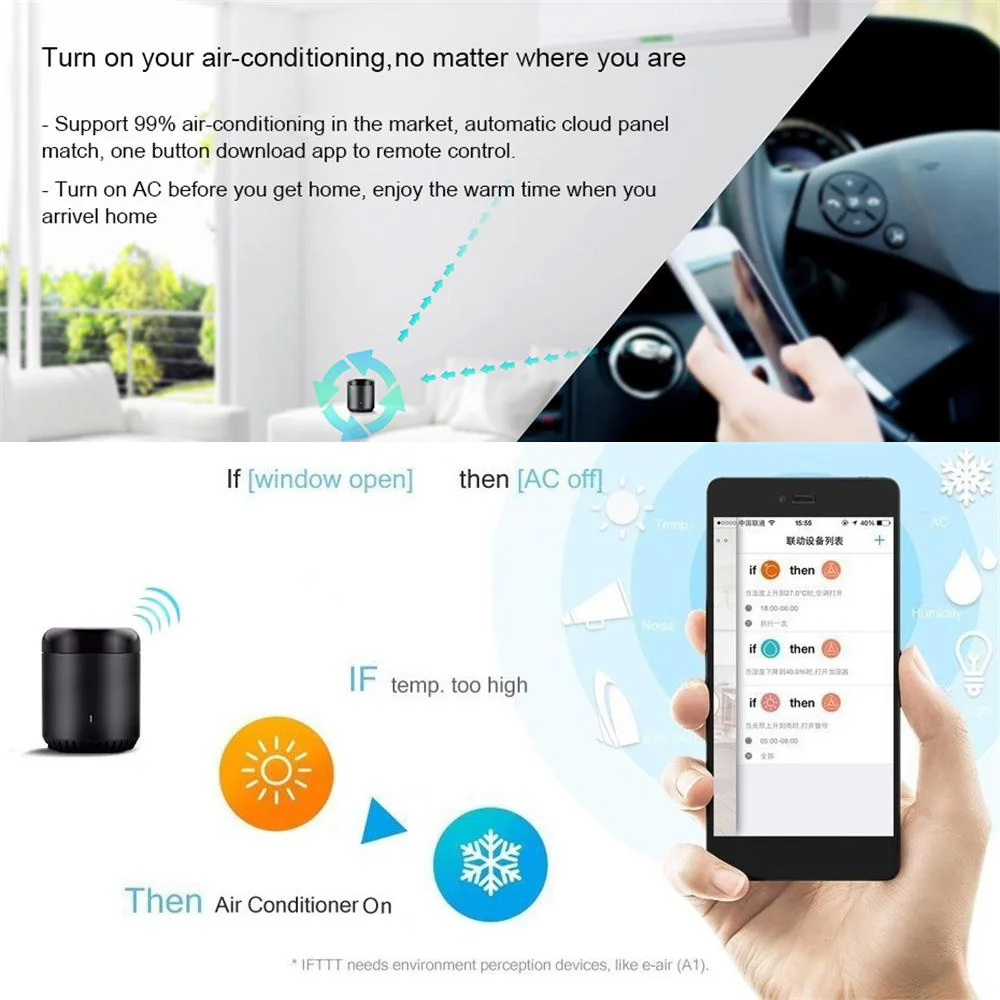  Broadlink RM mini 3 RM4C Smart Home Remote pro IR RF Control TV Air Conditioning Work With Alexa Go - 4000291057720