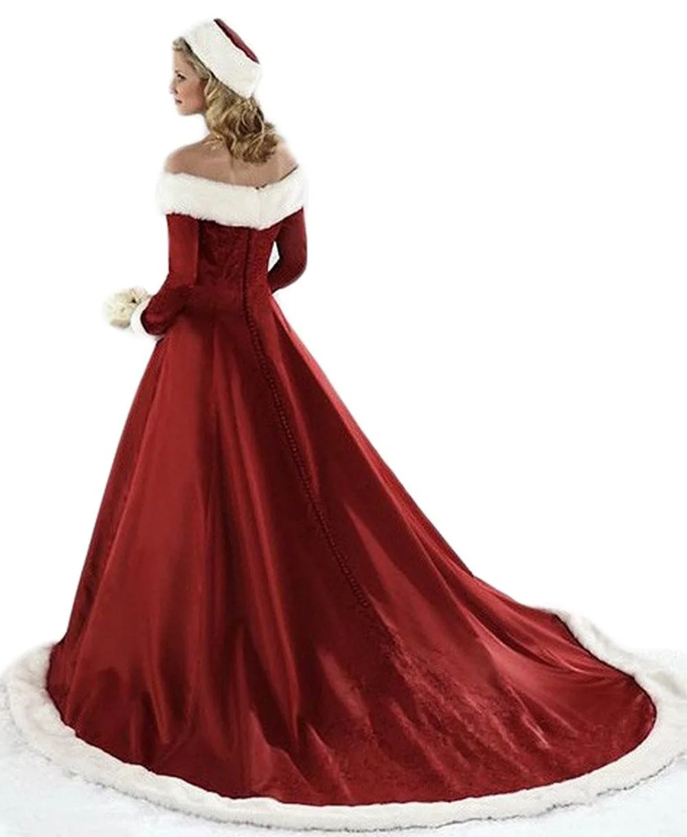 christmas wedding dresses plus size