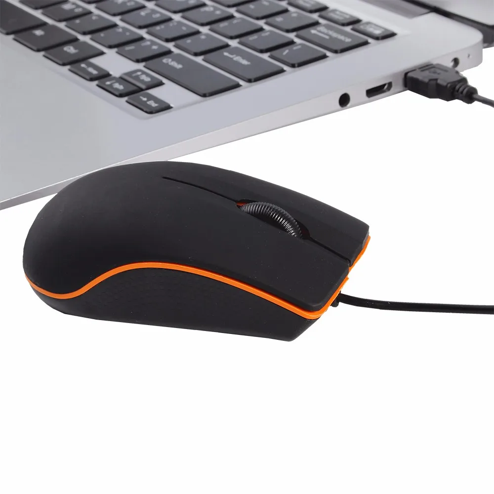1.3M USB Wired Mouse 1200dpi 3 Buttons Optical Gaming Gamer Mouse Portable Office Mice for PC Laptop Computer Wholesale