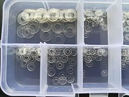 225pcs M1.6-M5 Ultra-thin Washer Gasket 0.3mm Thickness PE Plastic Washers 225pcs M1.6-M5 Ultra-thin Washer Gasket 0.3mm Thickness PE Plastic Washers