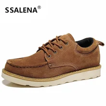 Mens British Fashion Oxford Shoes Casual Suede Leather Breathable Shoes Male Lace Anti-Skid Big Size Shoes Size 38-46 B003