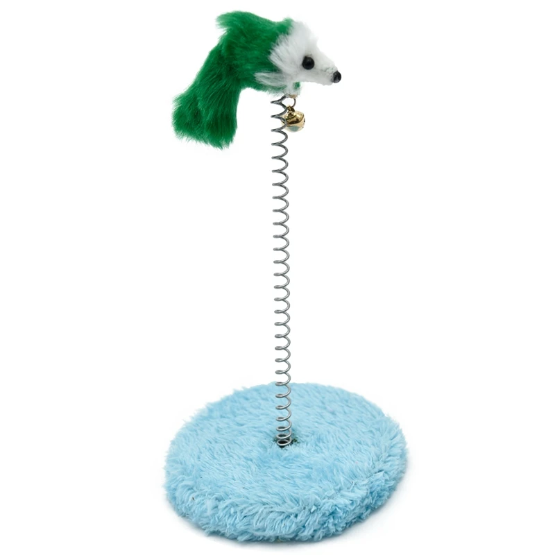 Lovely Mice Toys For Cats New Arrival Cute Spring Feather Bell Sound