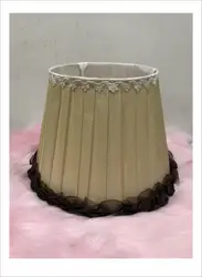 Абажур для настольной лампы цветочный узор кружева ткань текстильная декоративный свет шоколад цвет абажур
