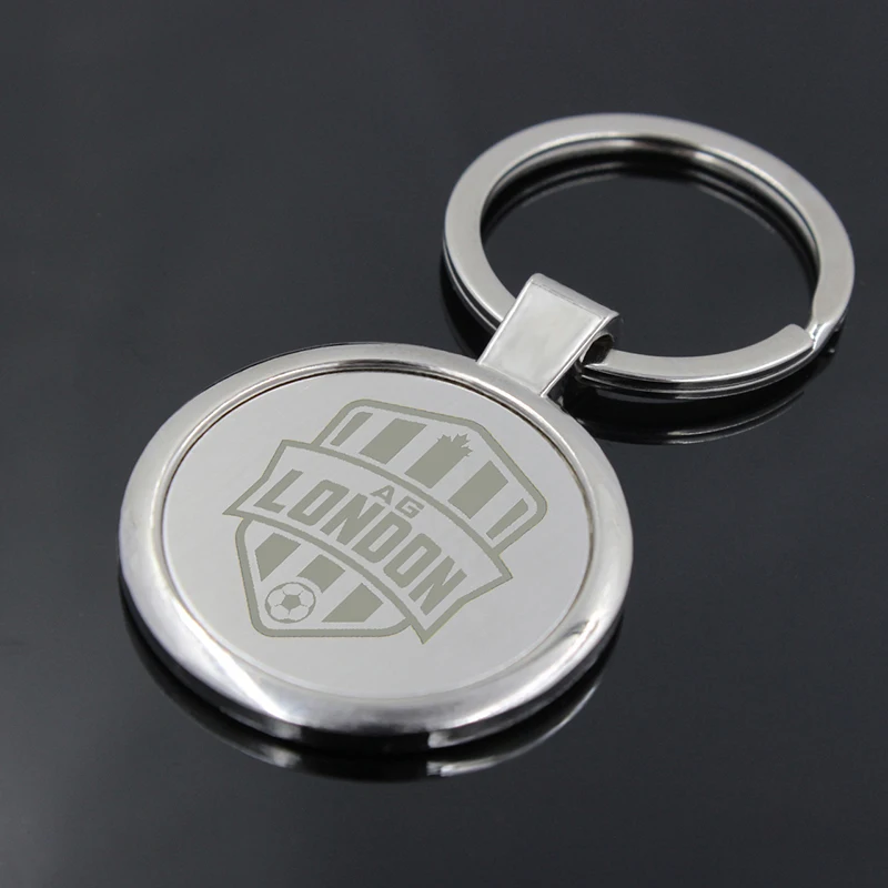

Customized Key Tag Keyring Personalized Keychain Metal Chrome Key Ring Custom Logo Company Gift Party Souvenir Free Engraving