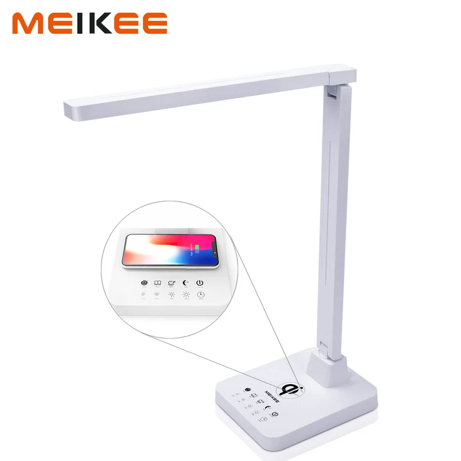 

12W Eye-Caring LED Desk Lamp Light 4 Modes Touch Control Dimmable Rotatable LED Table Lamp Wireless Charging for Study Office