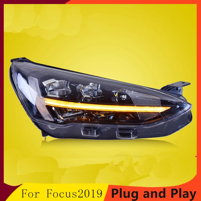 Автомобиль для 2019 Ford Focus полный светодиодный светильник головной в сборе