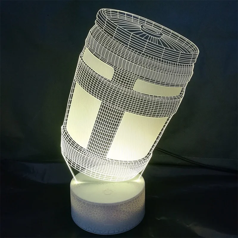 Горячая игра Chug кувшин 3D настольная лампа светодиодный сенсорный 7 цветов Изменение ночной Светильник домашний декор детский подарок