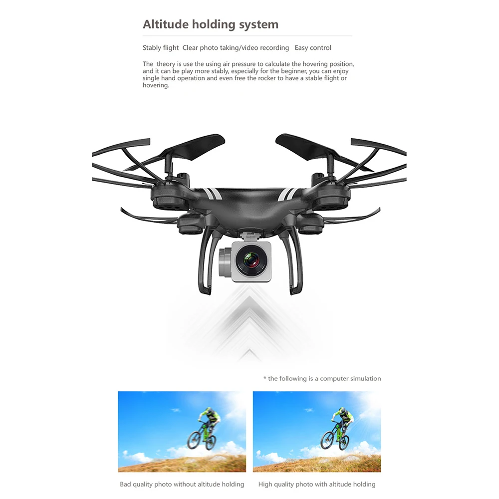 Вертолет с дистанционным управлением KY101 2,4G 4CH 6Axis RC FPV Drone Wifi 2.0MP HD камера удержание высоты Квадрокоптер 480/1080P FPV