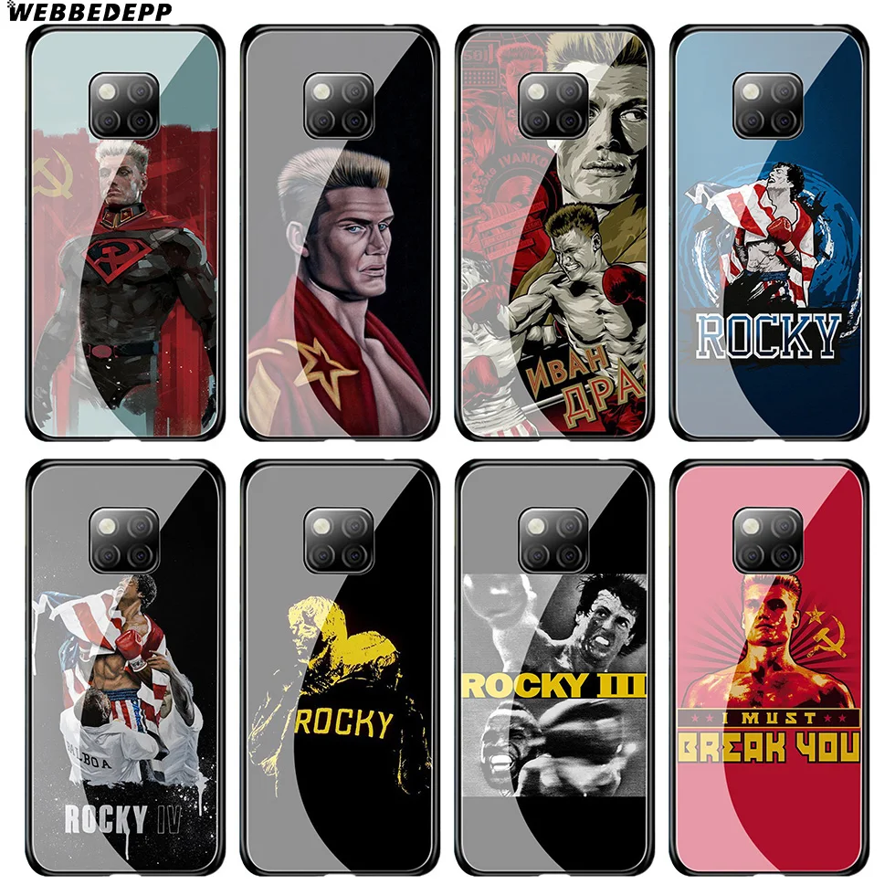 WEBBEDEPP Ivan Drago Rocky Tempered Glass Case for Huawei Mate 20 P20 P10 P Smart 2019 2018 &amp Honor 10 9 8X 7A Lite Pro |