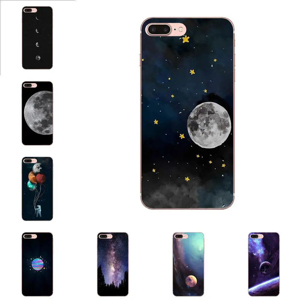 Мягкий ТПУ чехол для Galaxy A3 A5 A7 On5 On7 2015 2016 2017 Grand Alpha G850 Core2 Prime S2 I9082 кожа Paintin Moon Space Snap