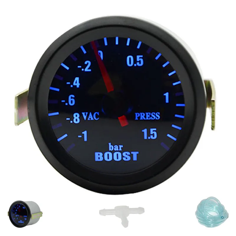 

2" 52MM Universal Turbo Boost Car Gauge 1.5 BAR Meter Auto Blue LED