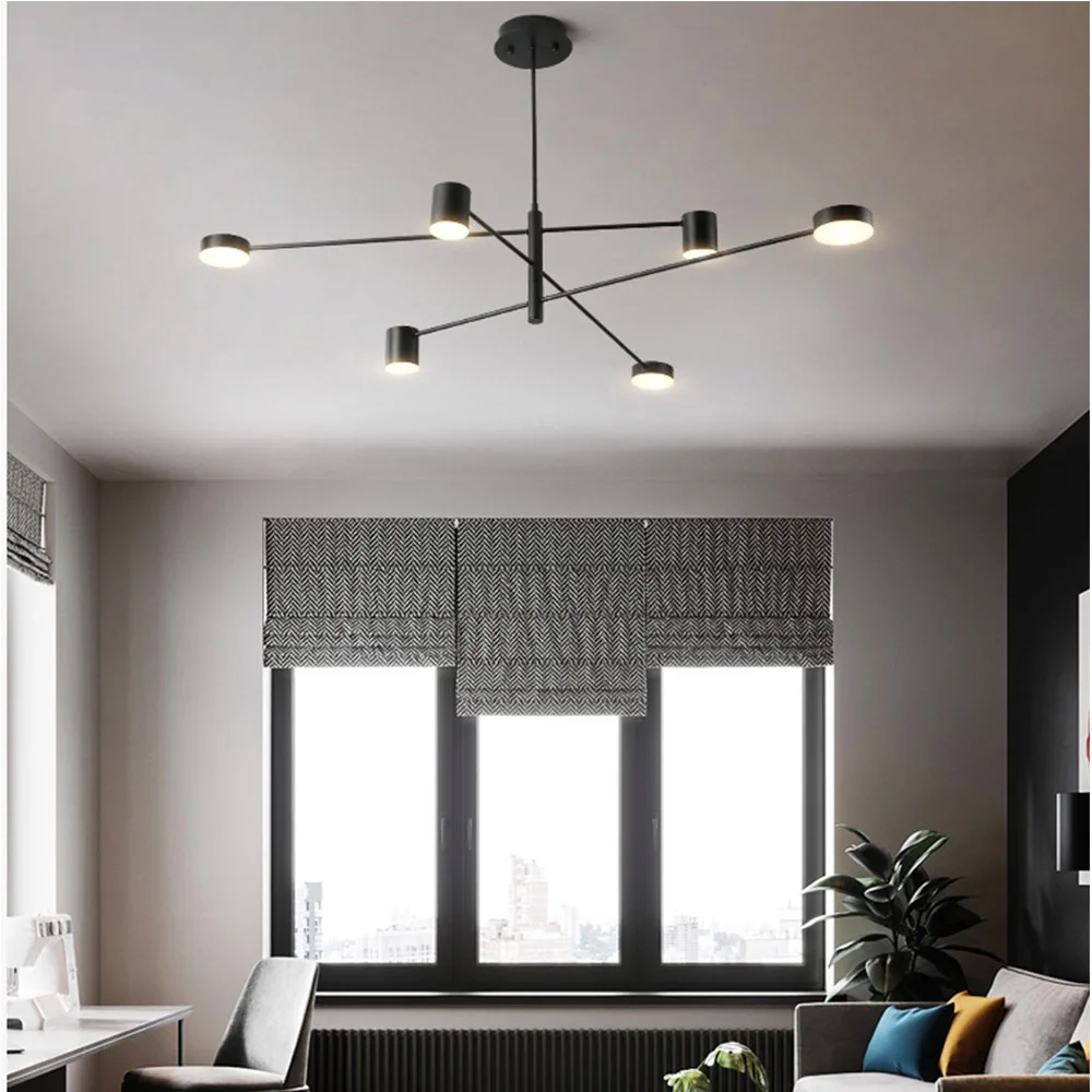  Modern Fashion Black Gold White Long Led Ceiling Suspended Chandelier Light Lamp for Hall Kitchen L - 32965482825