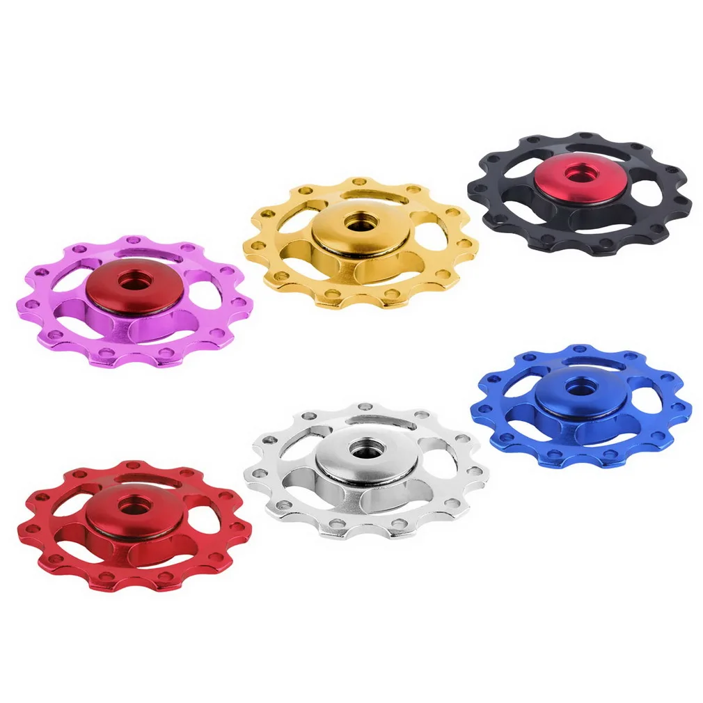 

MTB Bike Guide Wheel After Dial Guide Wheel Bearing Anode CNC Dial Sprocket 11 Tooth Wheel Rear Derailleur Pulley Guide Flywheel