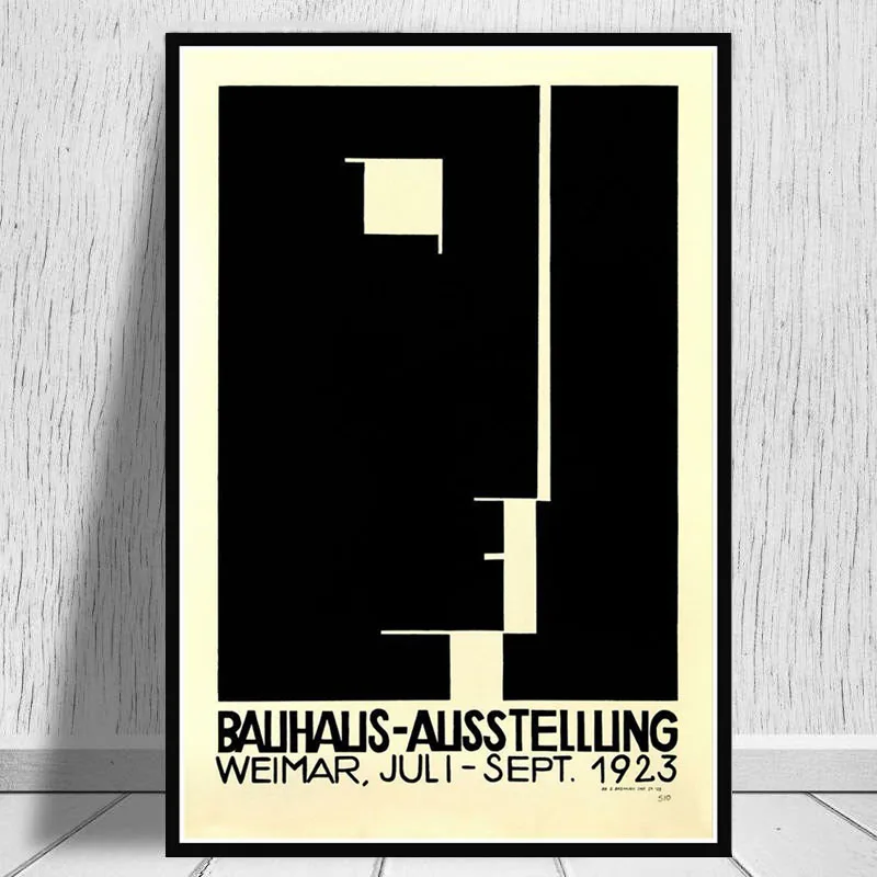 Bauhaus Ausstellung 1923 Weimer выставочный плакат, настенная художественная картина, плакаты и принты, холст, живопись для комнаты, домашний декор - Цвет: 0020