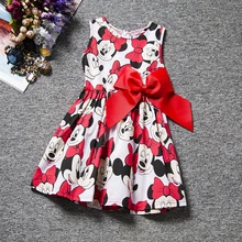 Princess Baby Girl Dress Minnie Mouse Dress Printing Dot Sleeveless Party Dress Girl Clothes Fashion Kids Baby Costume
