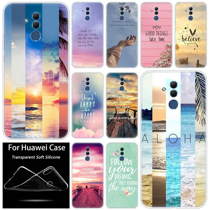 Чехол силиконовый для Huawei Mate 10 20 Lite Pro Y7 Y9 Prime 2019 Y5 Y6 2018 2017 | Мобильные телефоны и