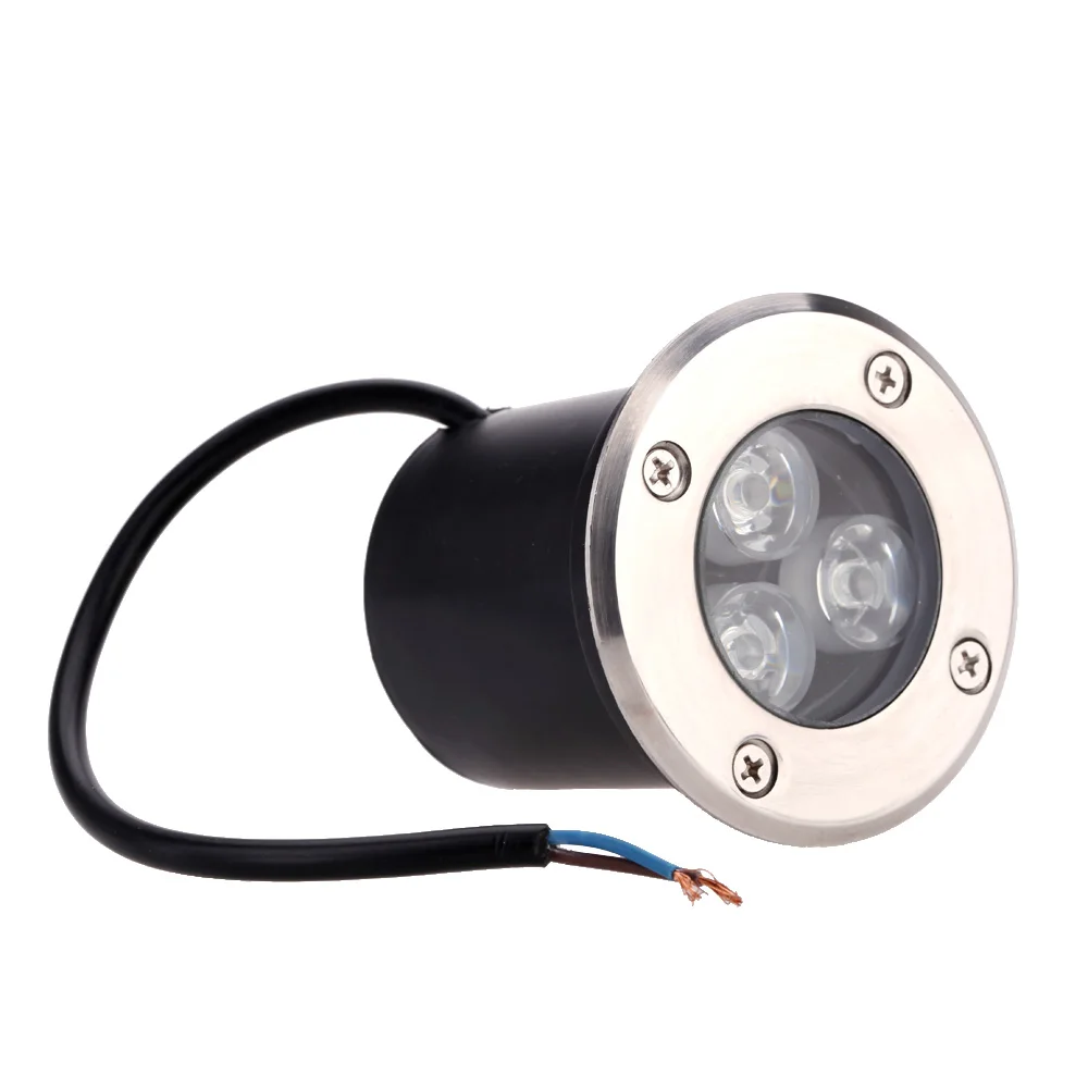 AC85 265V/DC12V 3*1W Waterproof IP67 LED Underground Light Led Buried