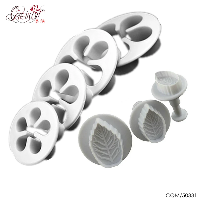 Buy Fondant Cake Molds 3pcs Rose Leaf Plunger Cutter