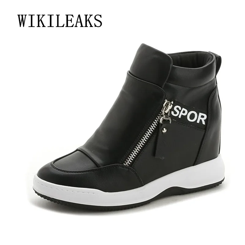 

height increasing luxury shoes women designers platform sneakers women shoes 2018 wedges shoes for women black white plataformas