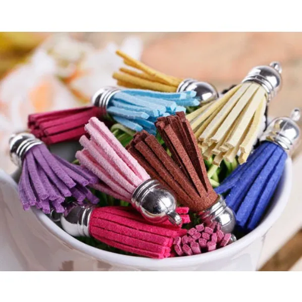 Mix Color Suede Tassel For Keychain Cellphone Straps Jewelry Charms,100pcs Leather Tassel With Metal Caps Diy Accessories Mix Color Suede Tassel For Keychain Cellphone Straps Jewelry Charms,100pcs Leather Tassel With Metal Caps Diy Accessories