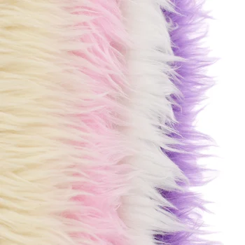 

Long Pile Artificial Fox Fur Winter Sweater Pacthwork Fabric Material DIY Garment Sewing Decoration 91X152cm
