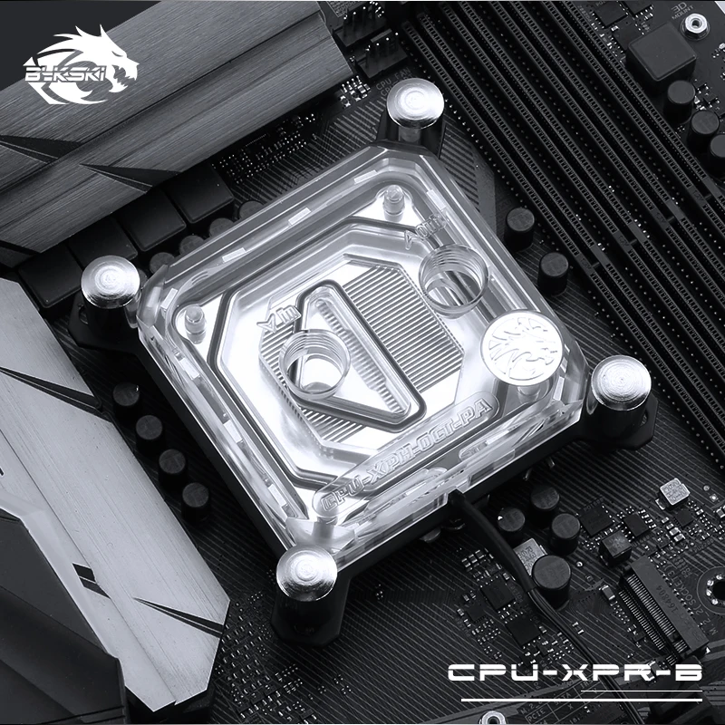 Bykski وحدة المعالجة المركزية كتلة المياه استخدام ل إنتل LGA1150 1151 1155 1156 2011X99 شفافة RGB دعم 5 V 3PIN GND رأس إلى اللوحة
