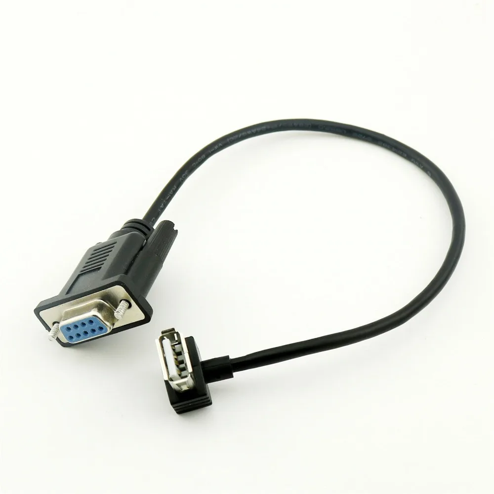 1 шт. RS232 DB9 Женский к USB 2,0 A Женский последовательный кабель адаптер конвертер " дюймов 25 см